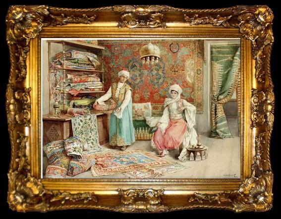 framed  unknow artist Arab or Arabic people and life. Orientalism oil paintings 580, ta009-2